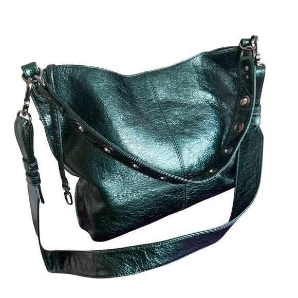 NWOT Hobo International 'Pier' Crossbody, Shoulder Satchel in Spruce Patent